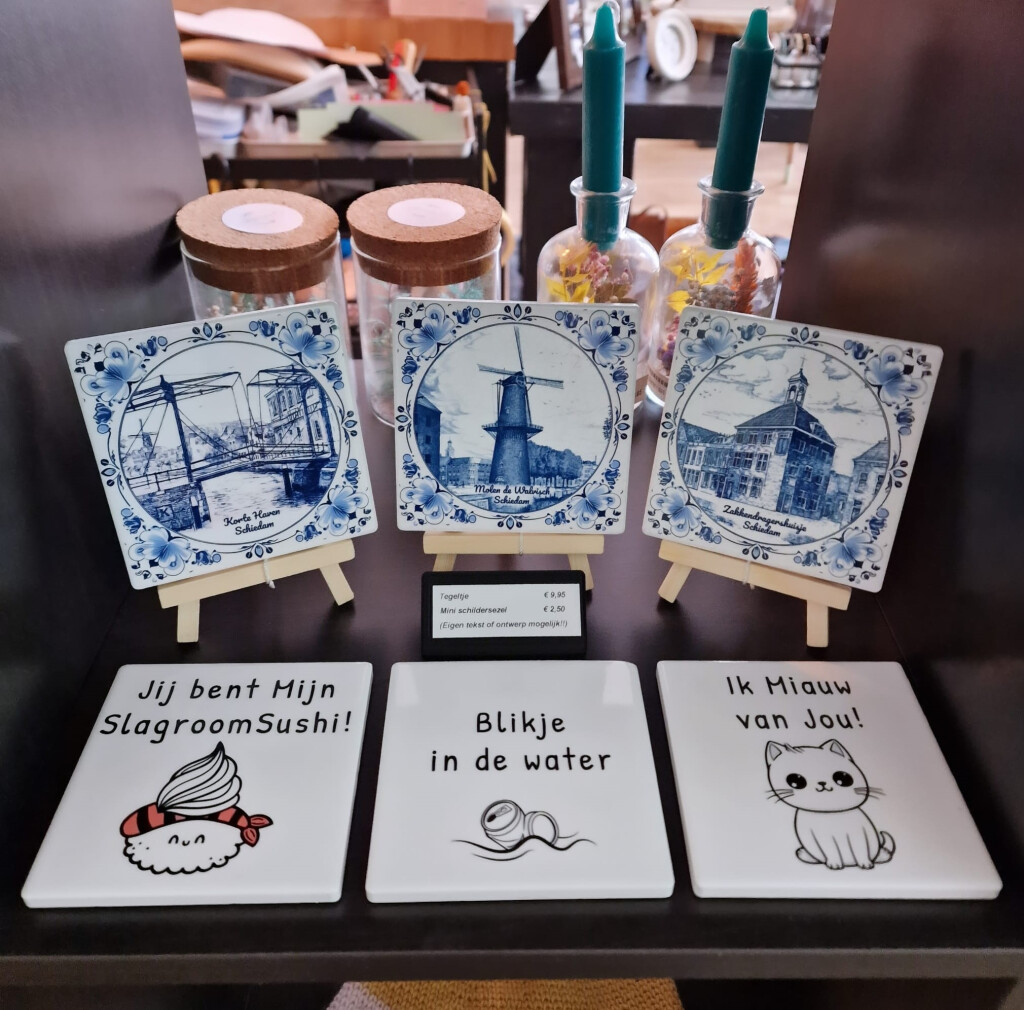 Gepersonaliseerd tegeltje met 50% korting